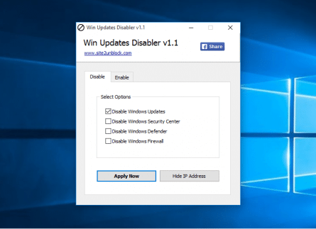 Win Updates Disabler: Bloquer les mises à jour automatiques sous Windows